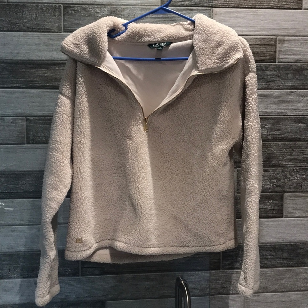 Ralph Lauren half zip fuzzy pullover